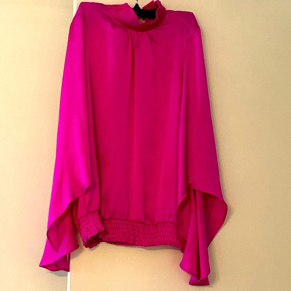 MSK pink silk top